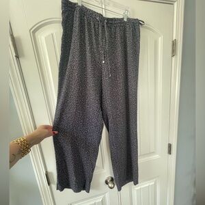 Calvin Klein Navy Patterned Pants OX/14/16w